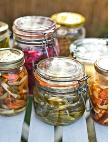 A selection of fermented vegetables